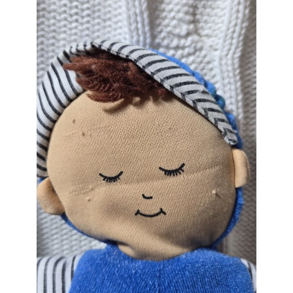 VINTAGE Terry Cloth Plush Boy Doll‎ Fanny's Play House Blue 10